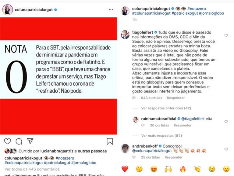 Tiago Leifert briga com esposa de chefão da Globo