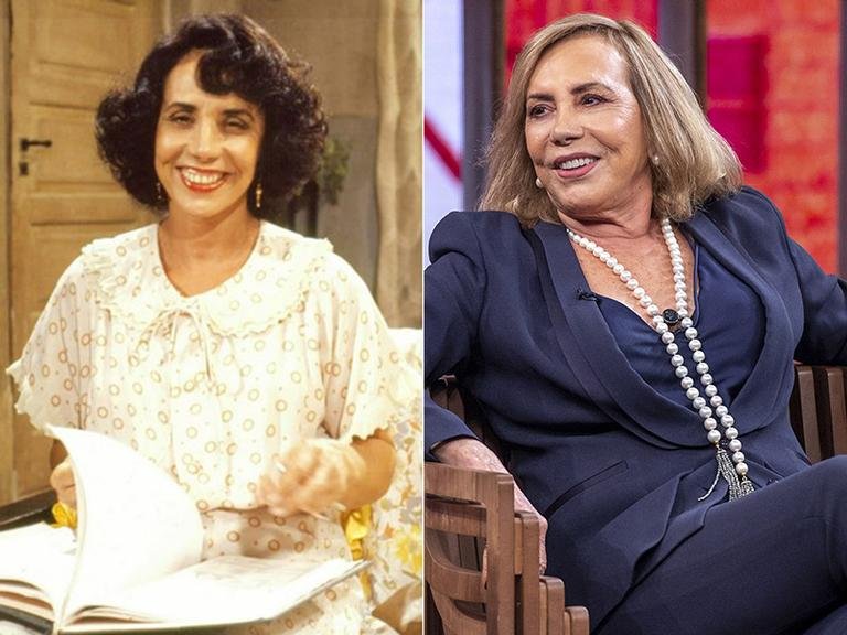 Antes e depois do elenco da novela Tieta