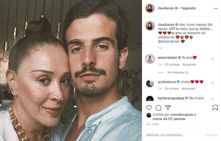 Claudia Raia posa em foto rara com filho e revela notícia chocante