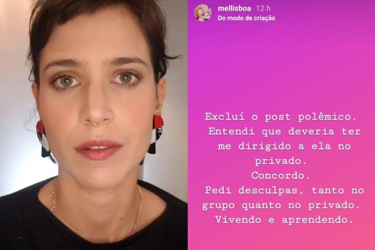 Mel Lisboa pede desculpas após expor professora de sua filha 