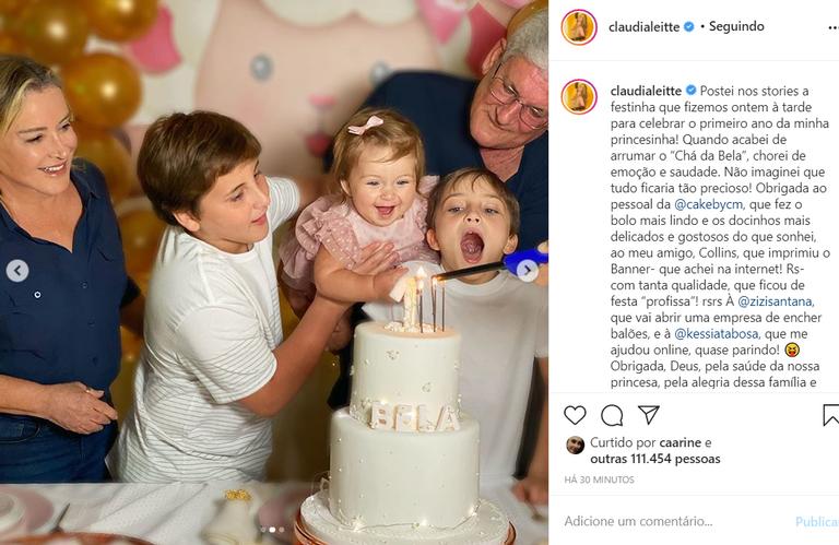 Claudia Leitte mostra fotos do aniversário da filha, Bela