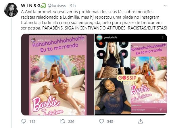 Anitta reacende briga ao publicar montagem com Ludmilla 