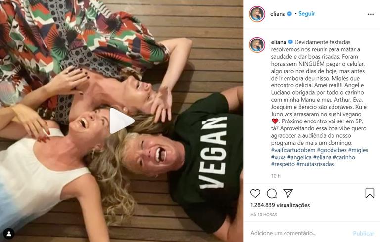 Eliana, Xuxa e Angélica se reencontram e agitam a web