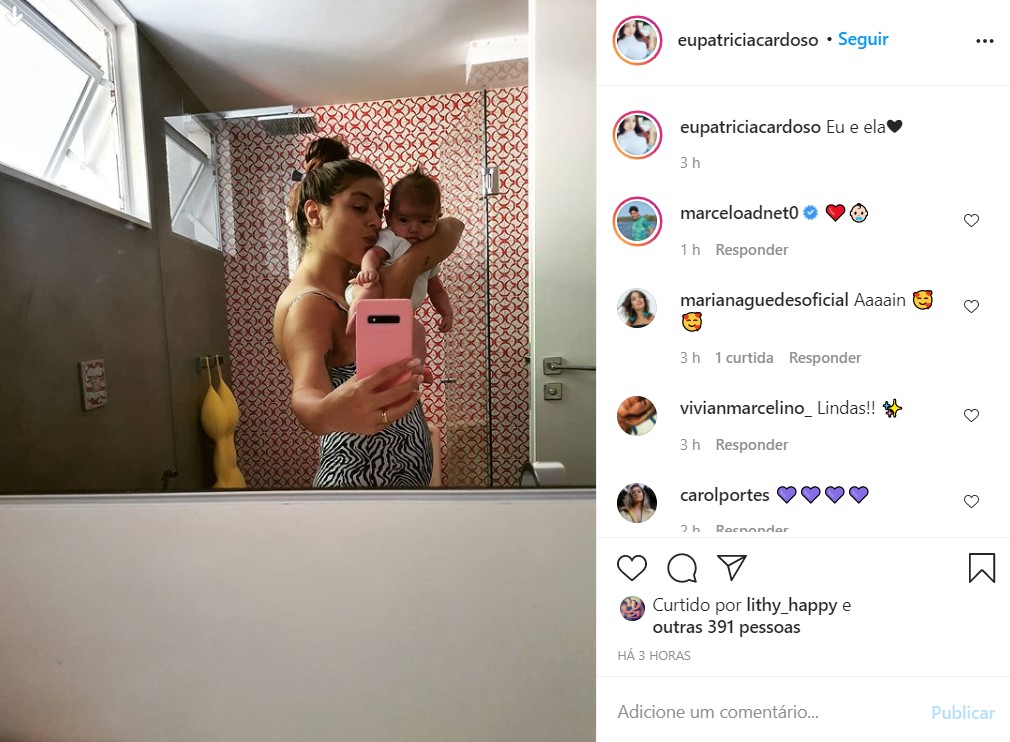 Esposa de Marcelo Adnet, Patrícia Cardoso compartilha clique encantador com a filha
