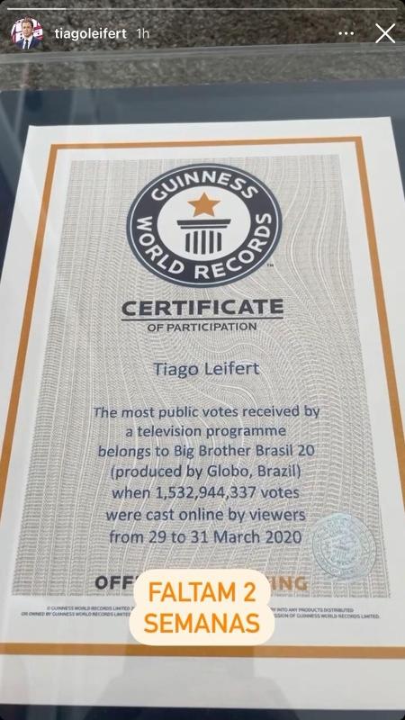 Tiago Leifert relembra recorde histórico do BBB20