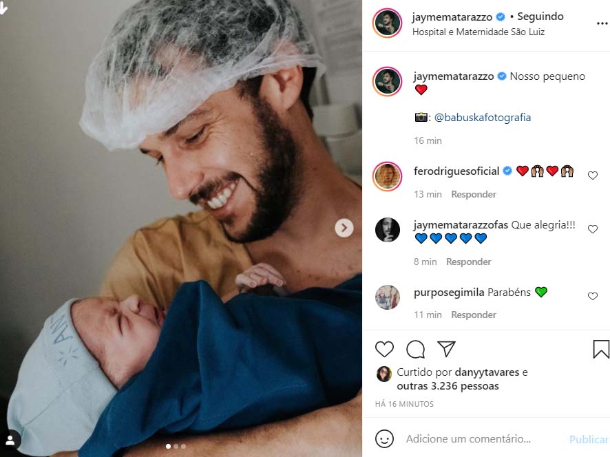 Jayme Matarazzo anuncia o nascimento do filho, Antonio