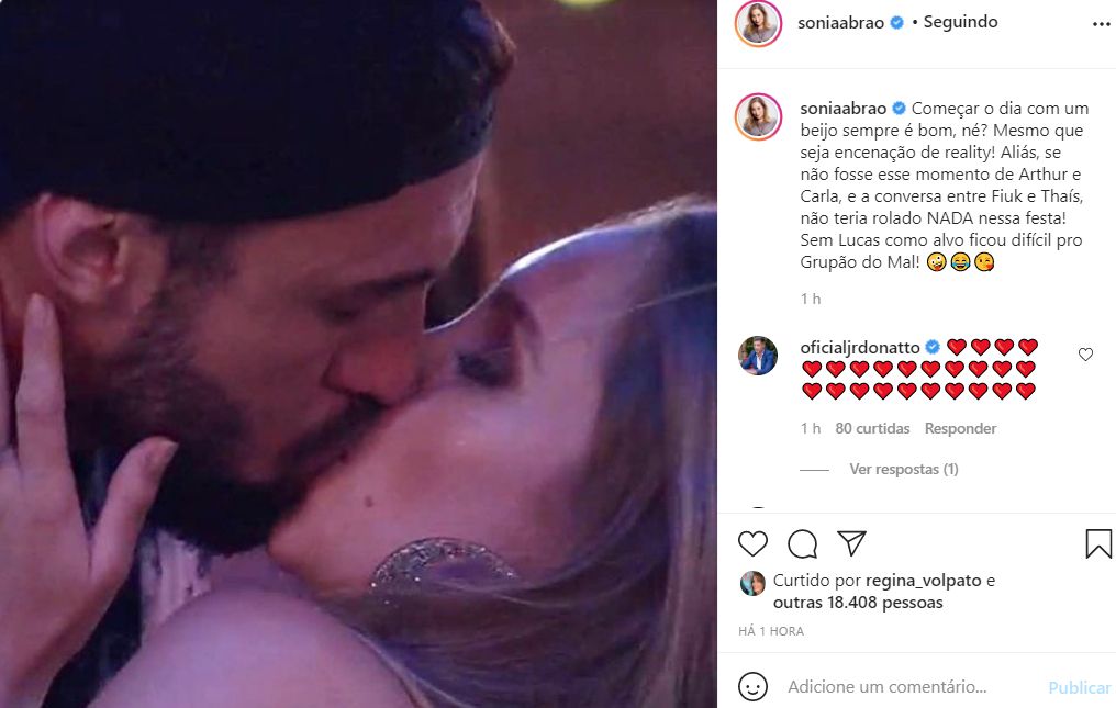 Sonia Abrão detona beijo no BBB