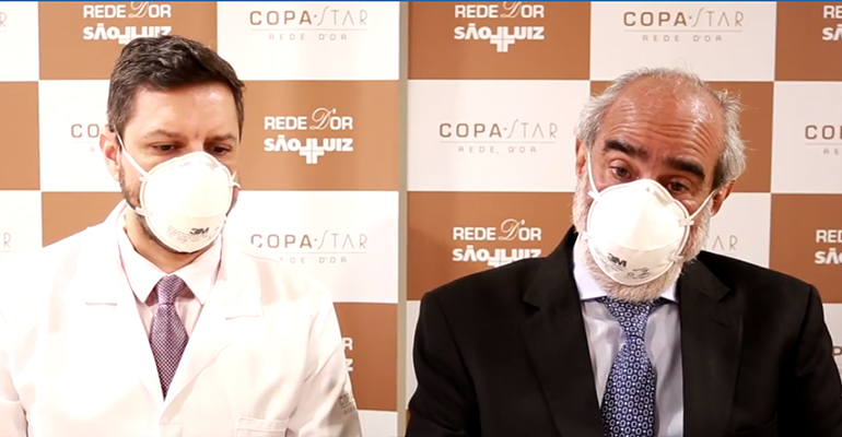 Médicos de Paulo Gustavo: Rafael Pottes, pneumologista, e Fábio Miranda, chefe da terapia intensiva