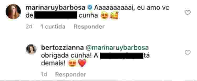 Marina Ruy Barbosa troca mensagens com cunhada