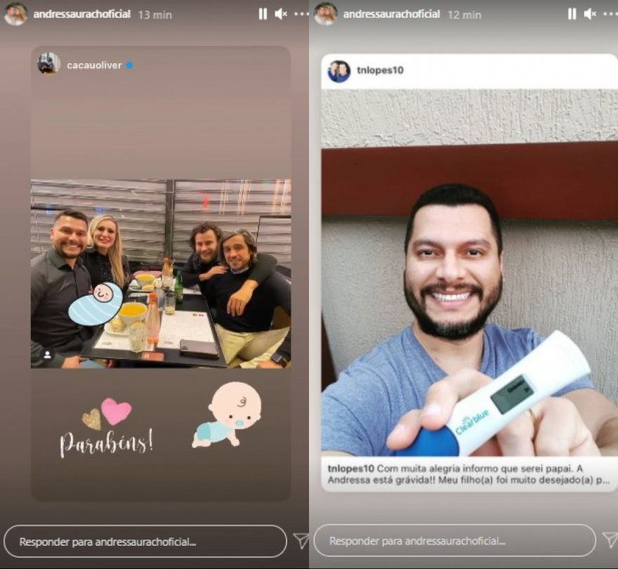 Andressa Urach e Thiago Lopes anunciam gravidez