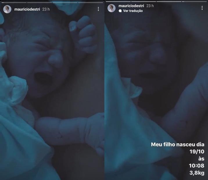 Maurício Destri anuncia o nascimento do filho