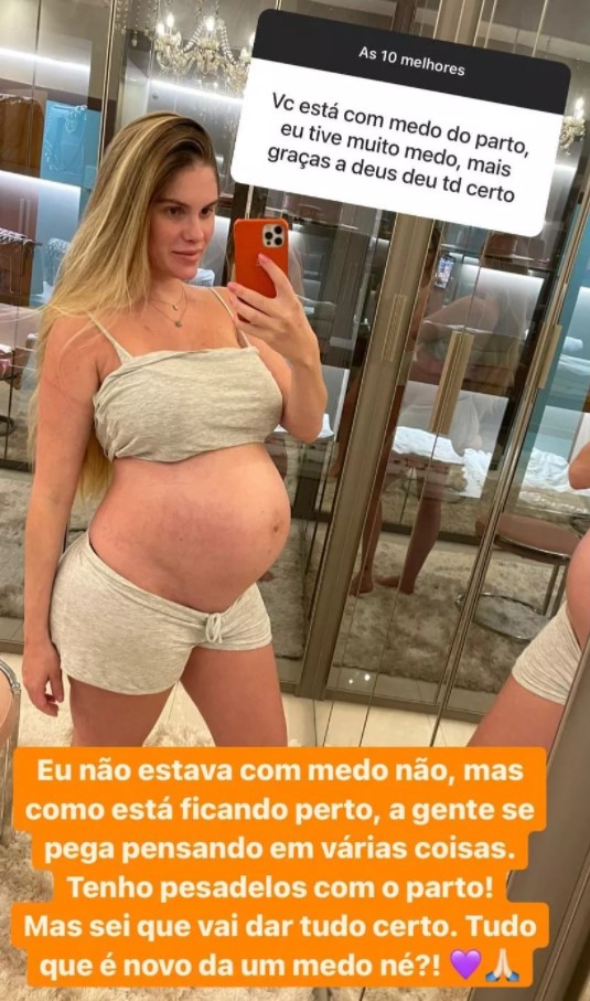 Bárbara Evans desabafa sobre a reta final da gravidez