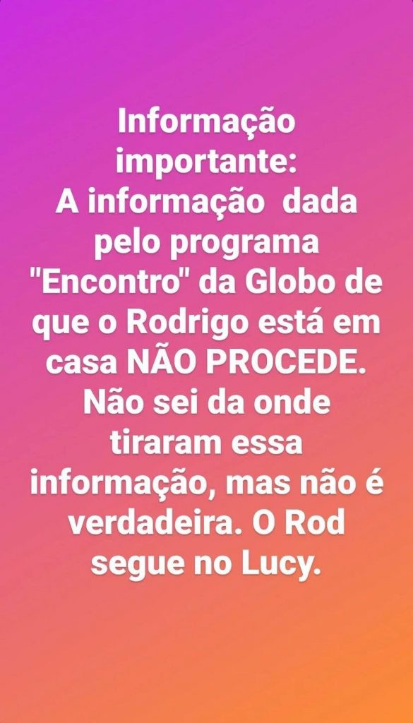 Irmão de Rodrigo Mussi nega informação da Globo