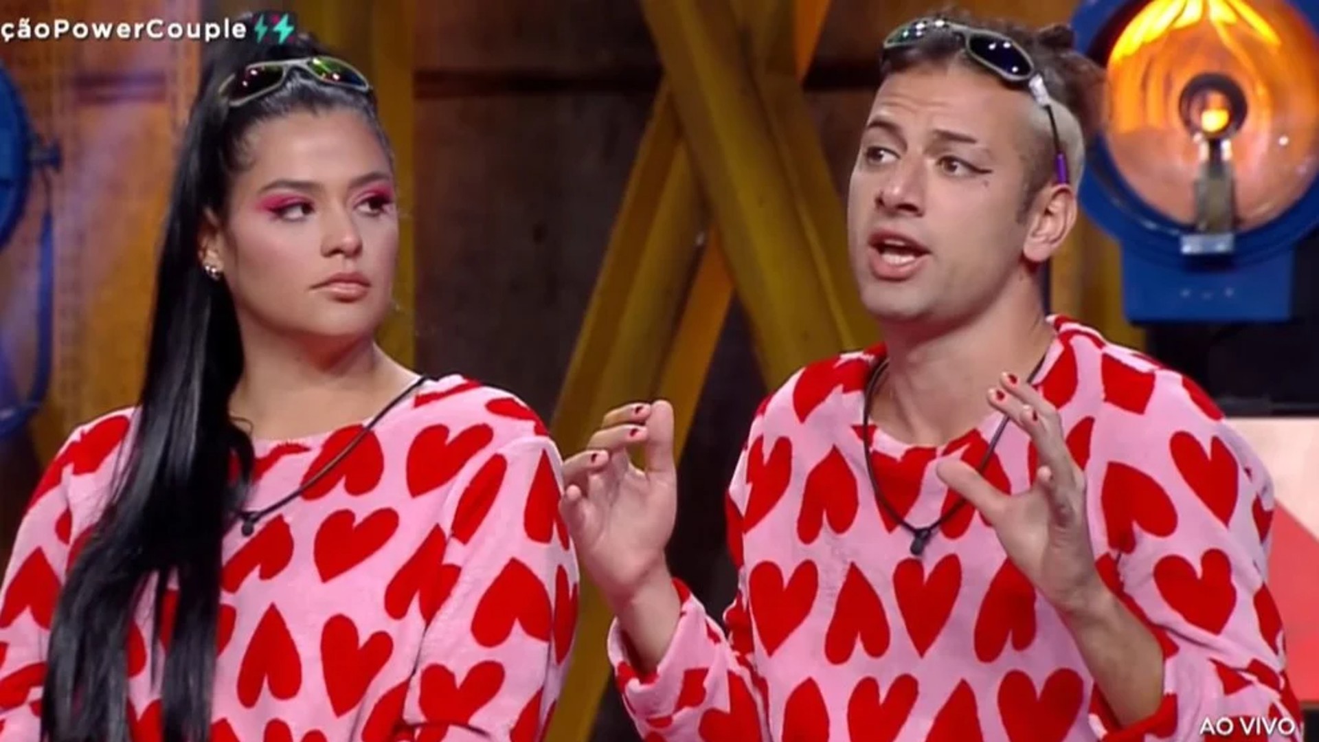 Gabi e Cartolouco no Power Couple (Reprodução/PlayPlus)