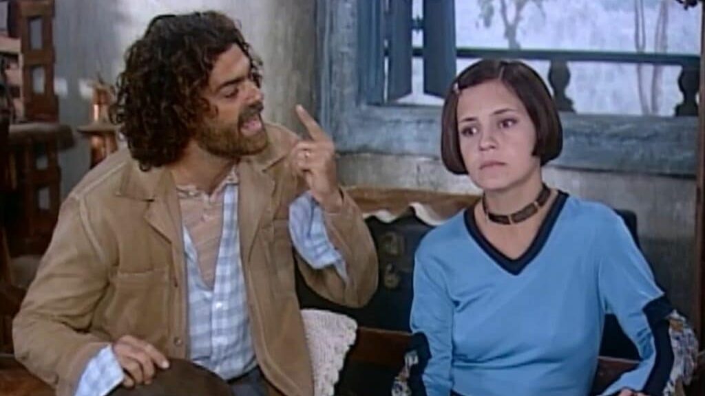 Petruchio (Eduardo Moscovis) e Catarina (Adriana Esteves) - Créditos: Reprodução/ Globo
