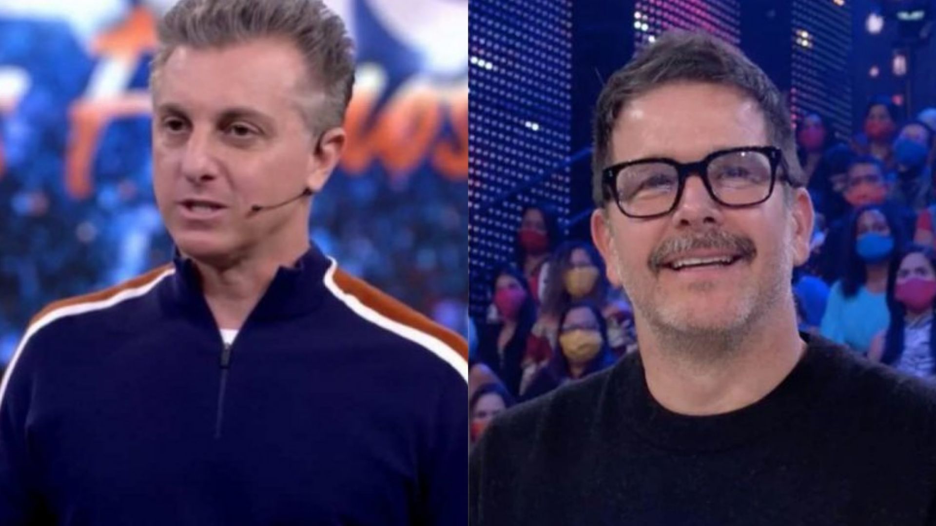 Luciano Huck e Murilo Benício. Reprodução/TV Globo