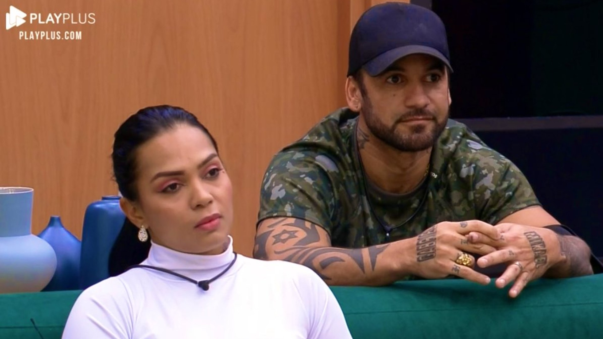 Eliza e Hadballa no Power Couple (Reprodução/PlayPlus)