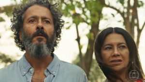 José Leôncio (Marcos Palmeira) e Filó (Dira Paes) em 'Pantanal' (Reprodução/TV Globo)