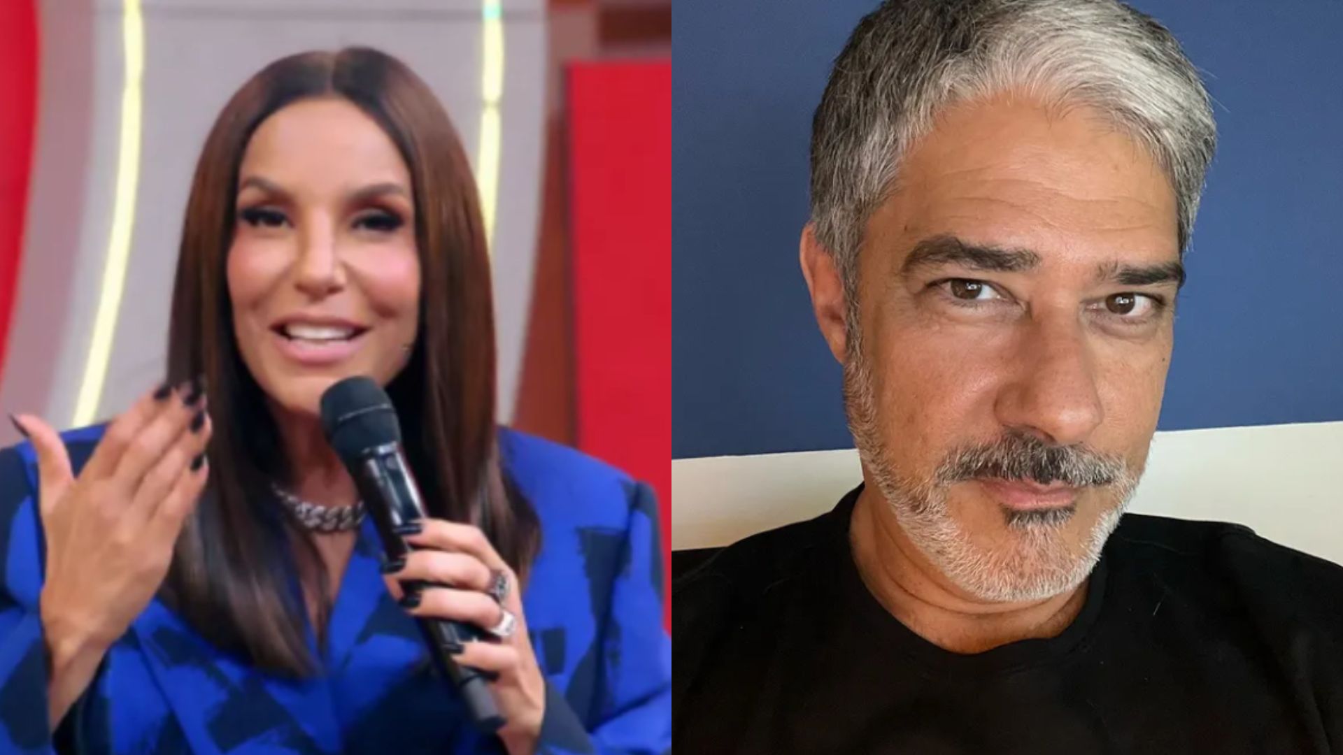 Ivete Sangalo e William Bonner. Foto: Globo/Instagram