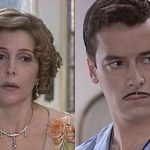 Dinorá (Maria Padilha) e Heitor (Rodrigo Faro) em 'O Cravo e a Rosa' (Reprodução/TV Globo)