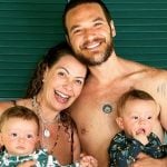 Fabiula Nascimento e Emílio Dantas com os filhos gêmeos, Roque e Raul. (Reprodução/Instagram)