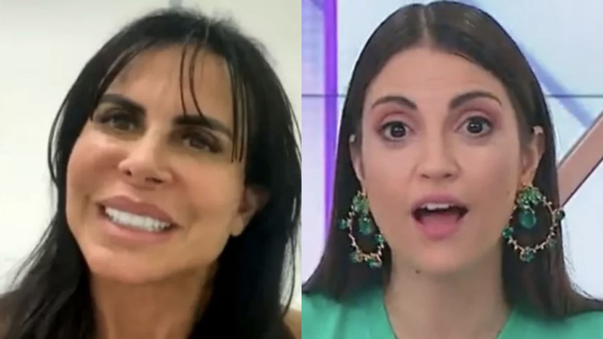Gretchen e Chris Flores (Reprodução/SBT)