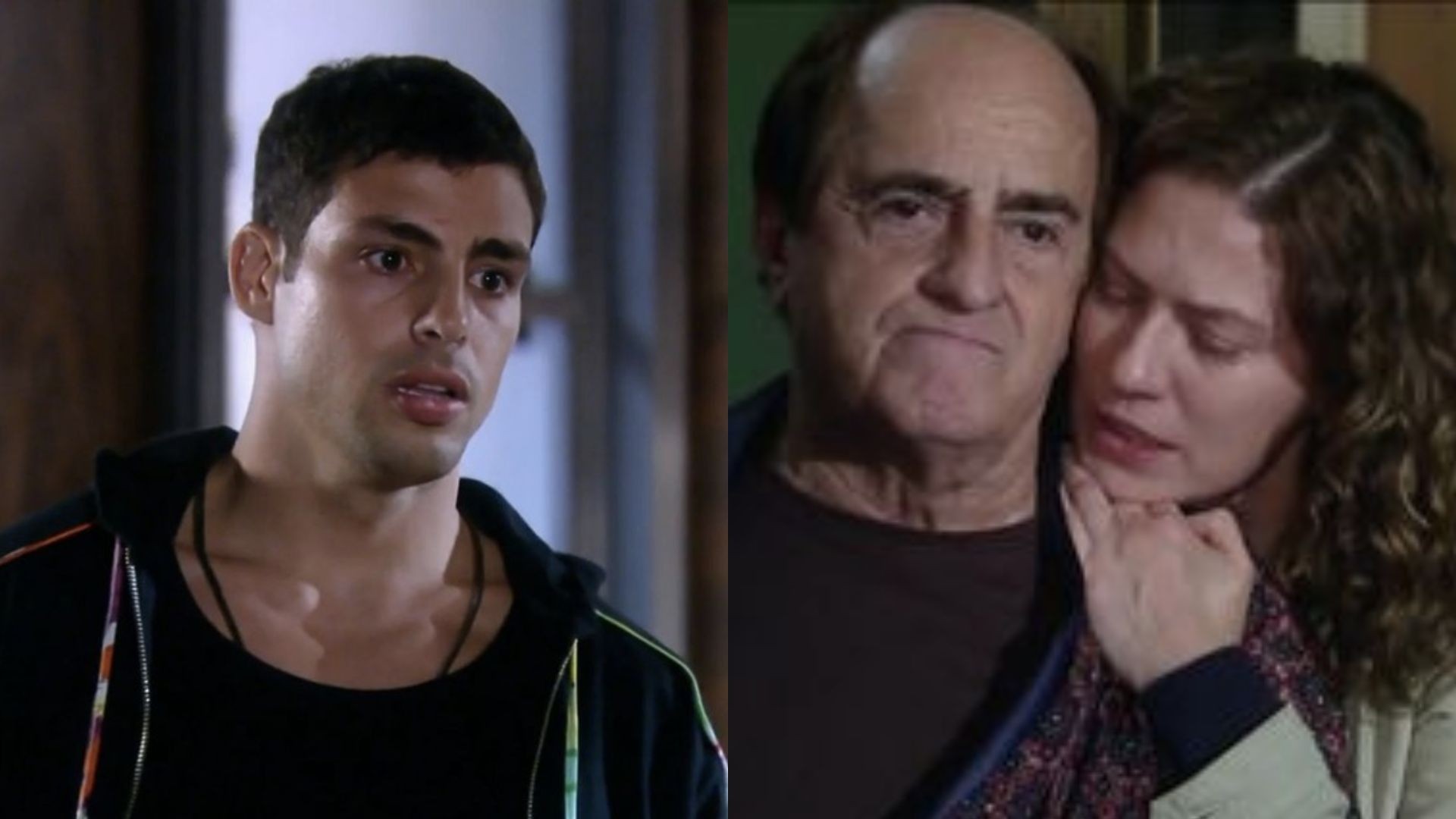 Halley, Silveirinha e Flora em 'A Favorita' (Reprodução/TV Globo)