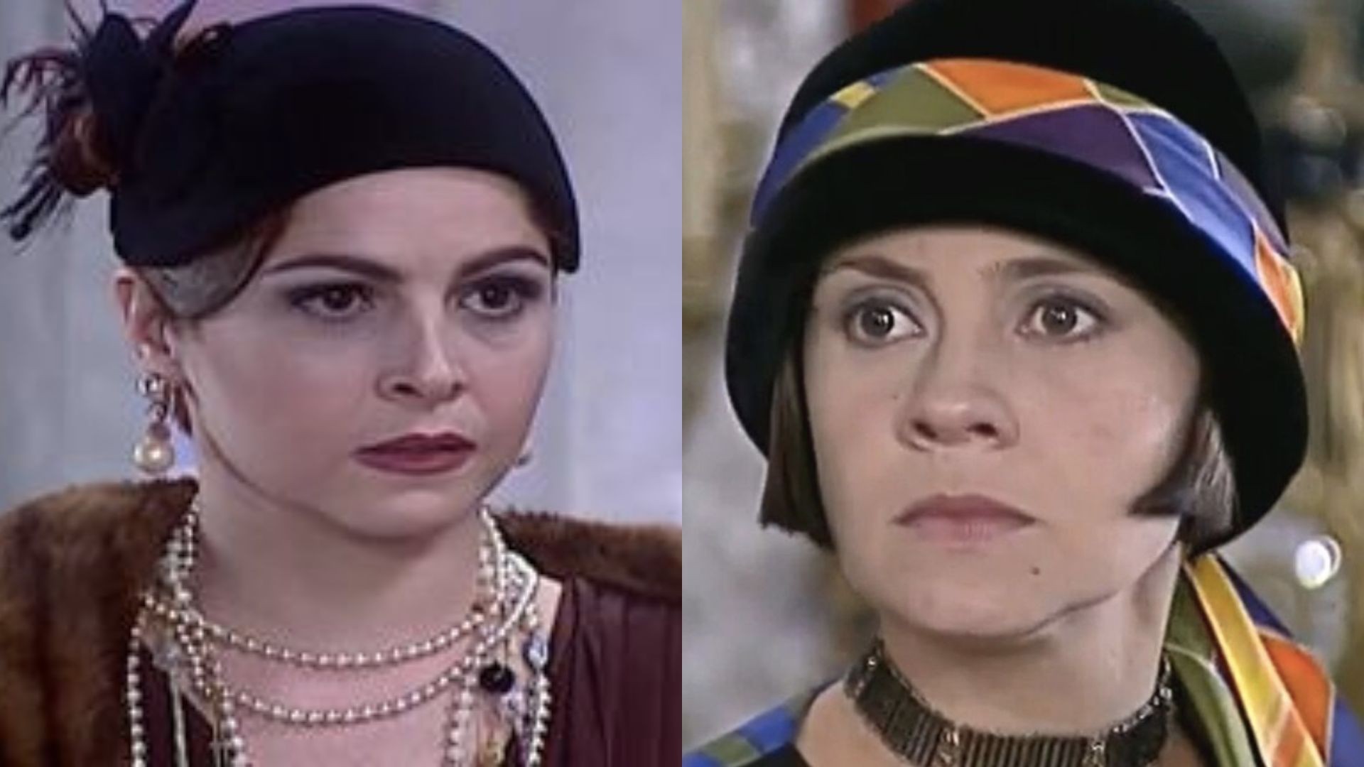 Marcela (Drica Moraes) e Catarina (Adriana Esteves) em 'O Cravo e a Rosa' (Reprodução/TV Globo)