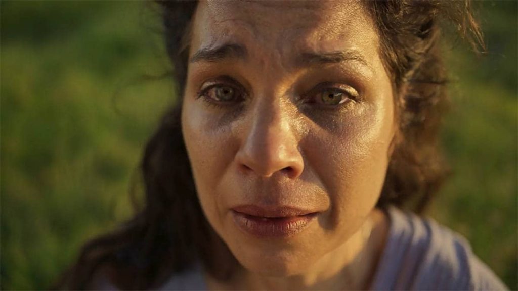 Maria Bruaca (Isabel Teixeira) em 'Pantanal'. Reprodução/Globo