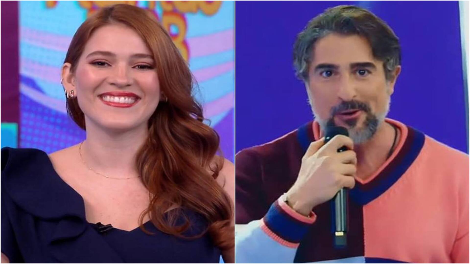Ana Clara e Marcos Mion. Reprodução/TV Globo