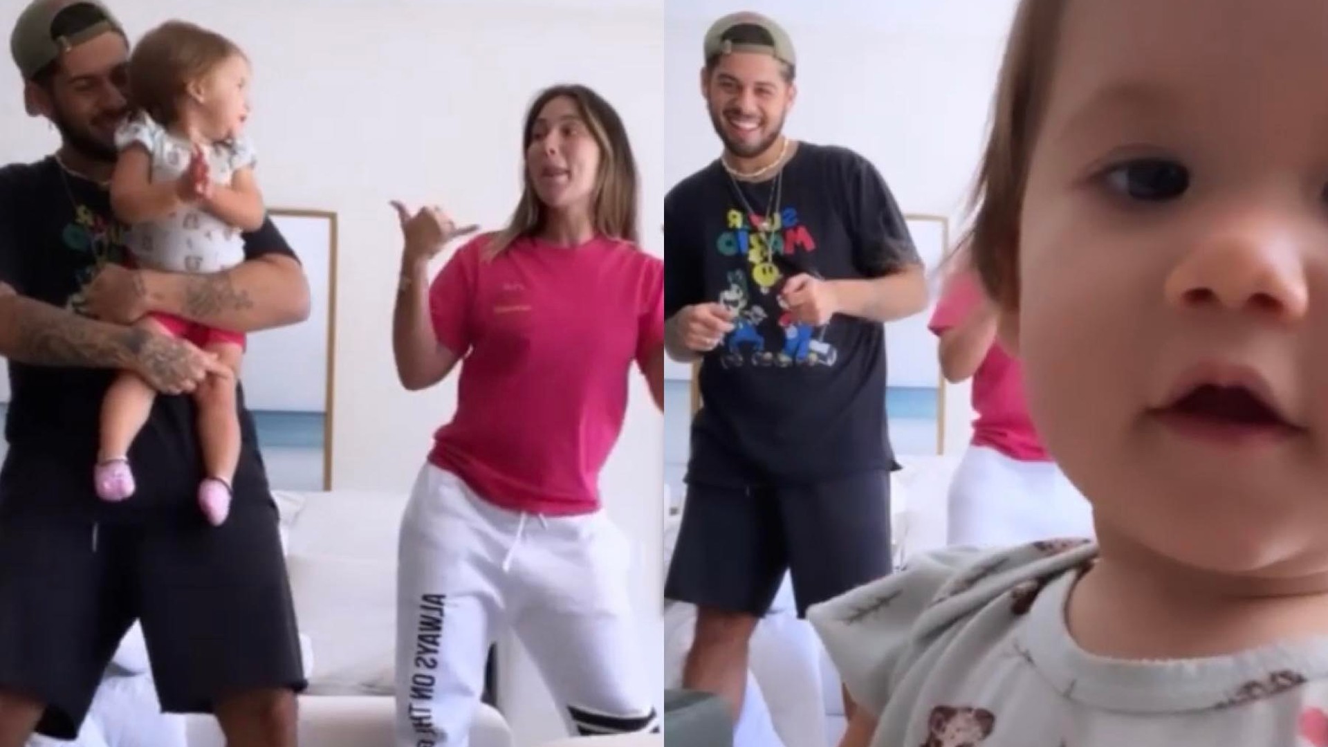 Virginia Fonseca e Zé Felipe com a filha, Maria Alice