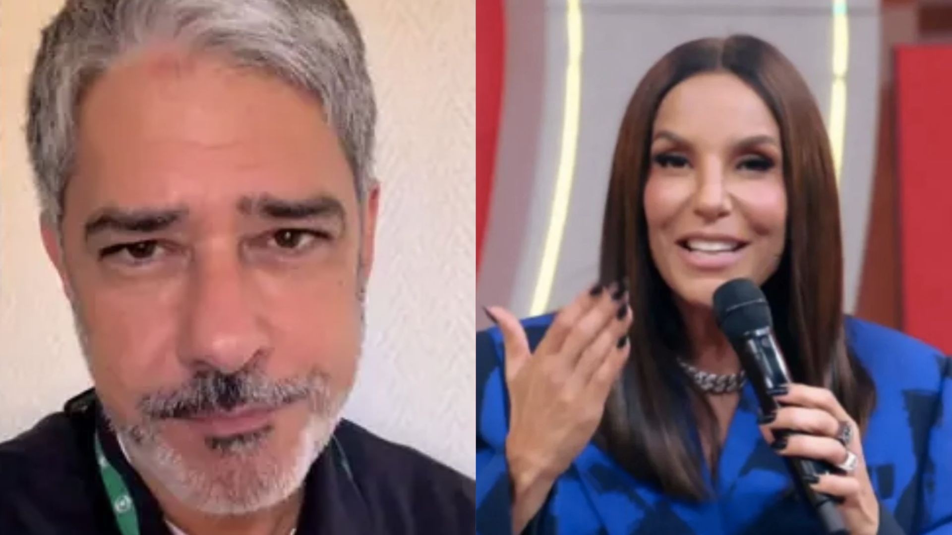 William Bonner e Ivete Sangalo (Reprodução: Instagram/Globo)
