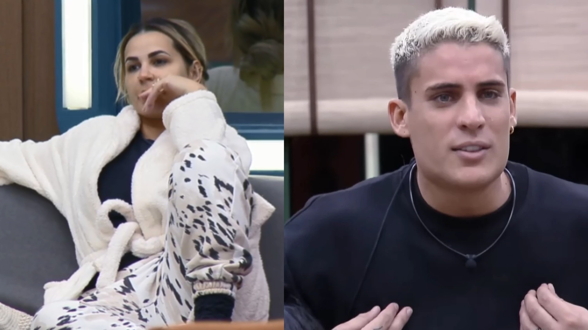 Tiago Ramos e Deolane. (Reprodução/TV Record)