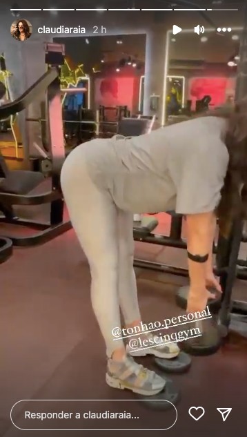Claudia Raia mostra treino na academia (Reprodução/Instagram)
