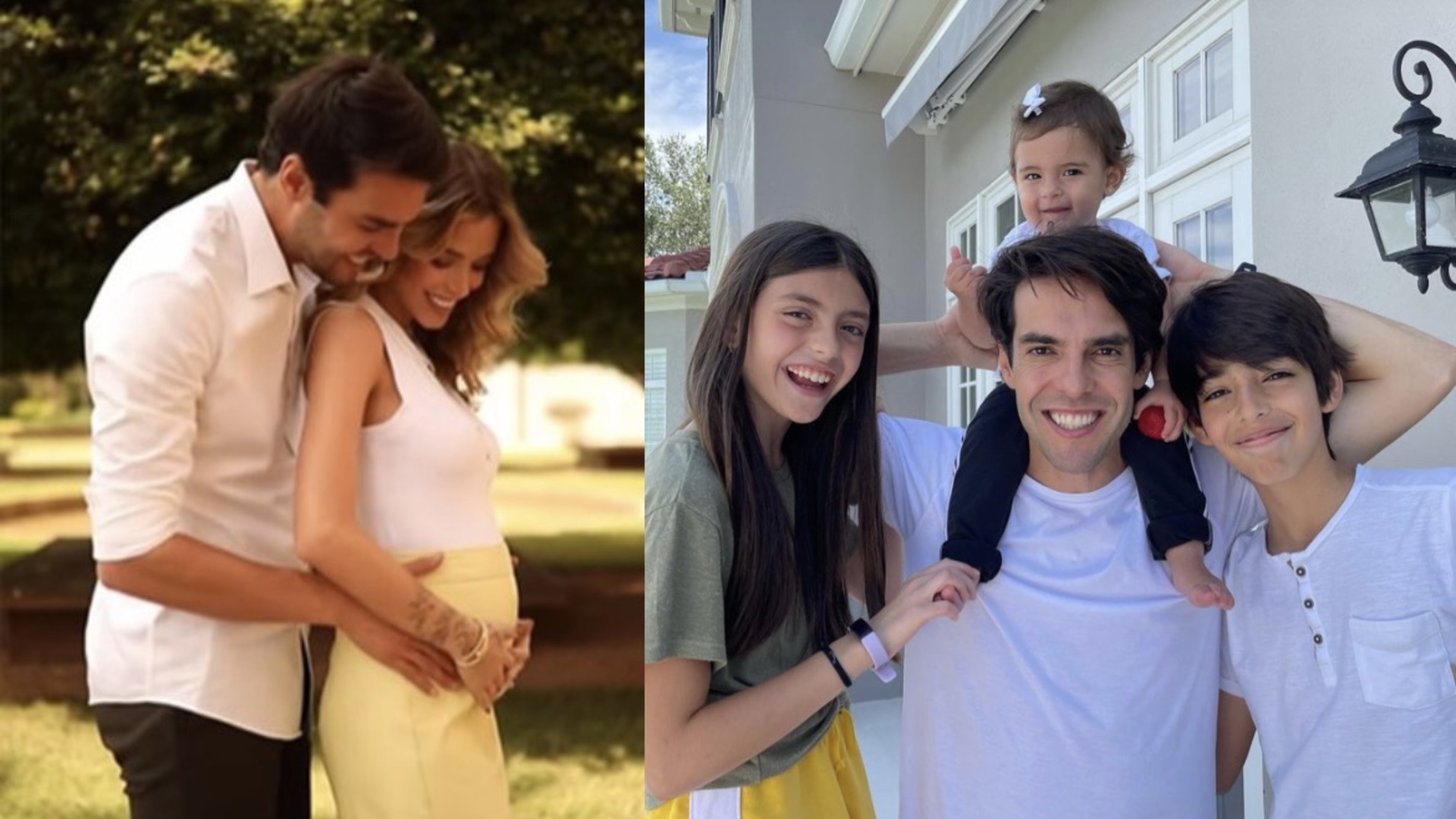 Kaká, Carol Dias e os filhos - (Crédito: Reprodução/Instagram)