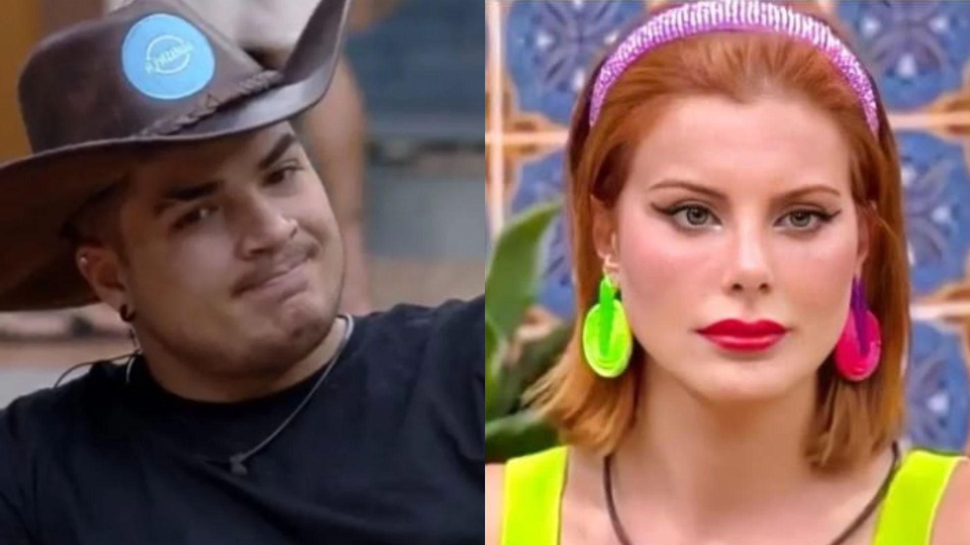 Lucas e Deborah em 'A Fazenda'. Reprodução/Instagram