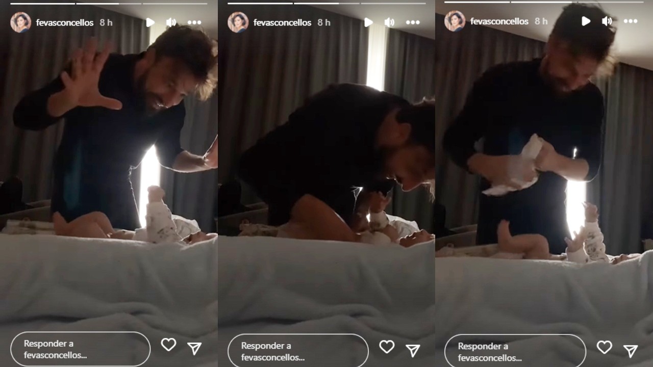 Fernanda Vasconcellos mostra Cássio Reis se divertindo com o filho (Reprodução/Instagram)