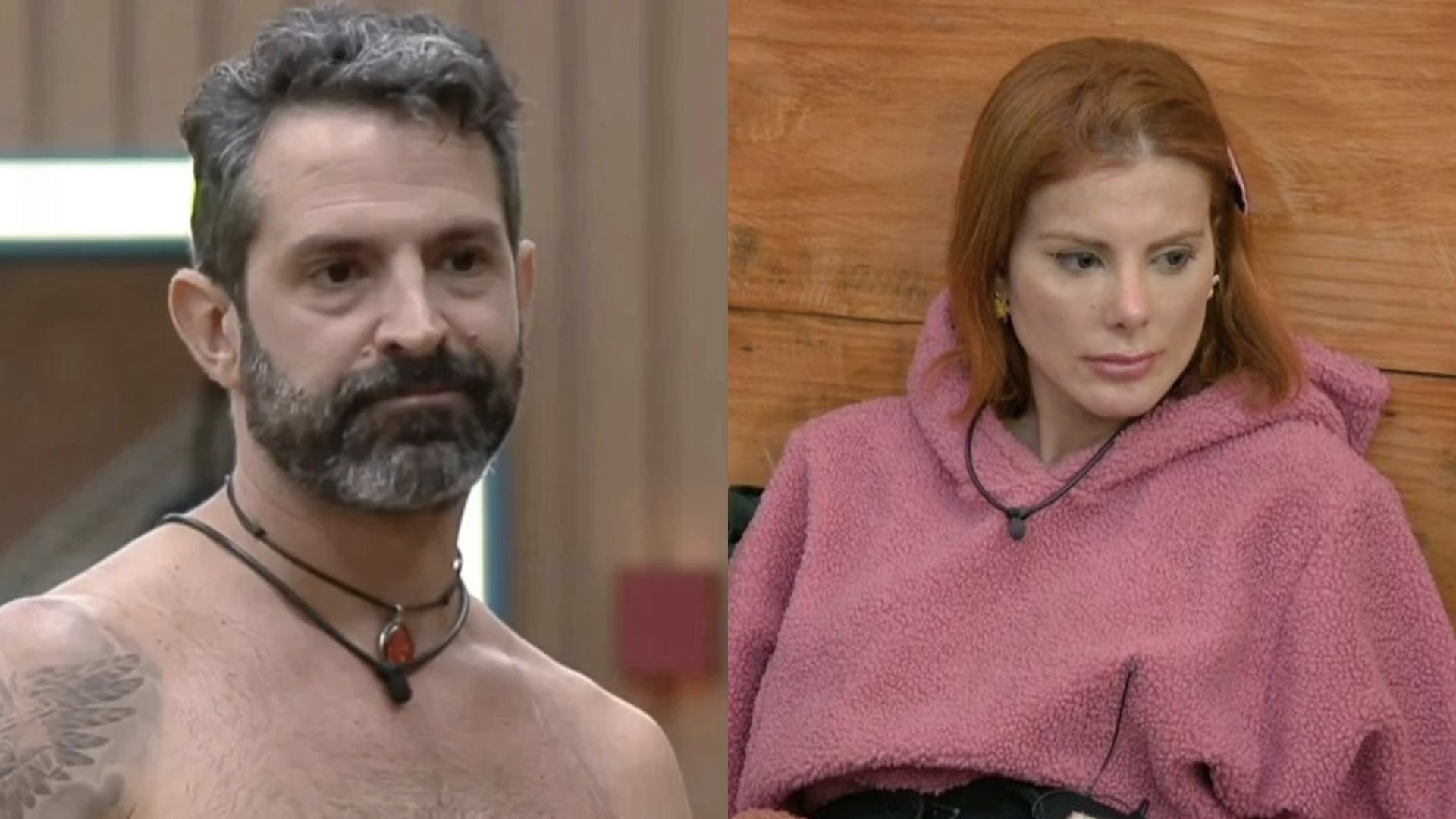 Iran Malfitano e Deborah Albuquerque em 'A Fazenda 14' (Reprodução/PlayPlus)