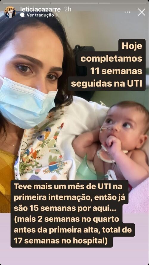 Letícia Cazarré e a filha, Maria Guilhermina (Reprodução/Instagram)