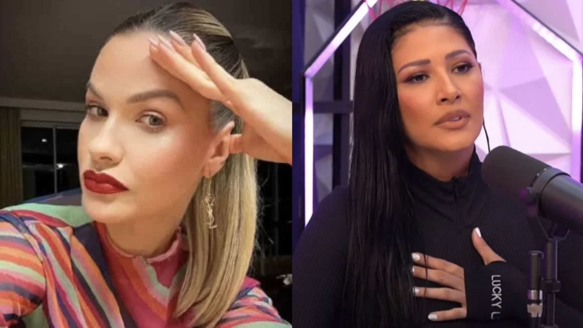 Andressa Suita e Simaria (Reprodução: Instagram/YouTube)