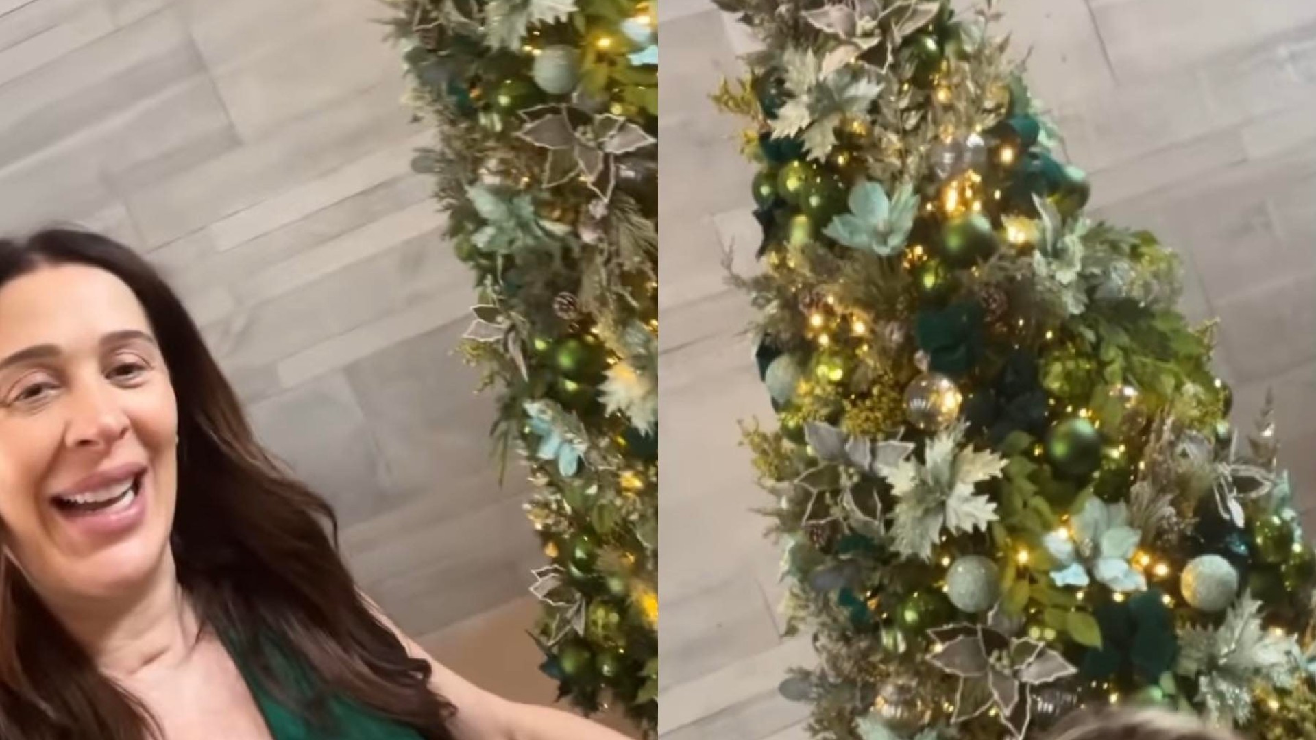 Claudia Raia exibe decoração luxuosa de Natal inspirada na Copa do Mundo