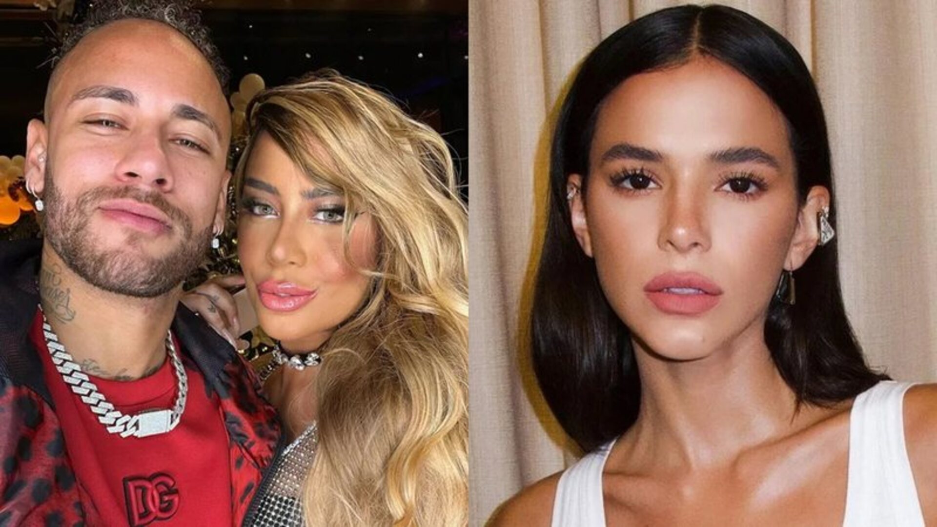 Bruna Marquezine, Neymar e Rafaella Santos - (Crédito: Reprodução/Instagram)