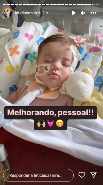 Leticia Cazarré celebra melhora da filha caçula (Reprodução/Instagram)