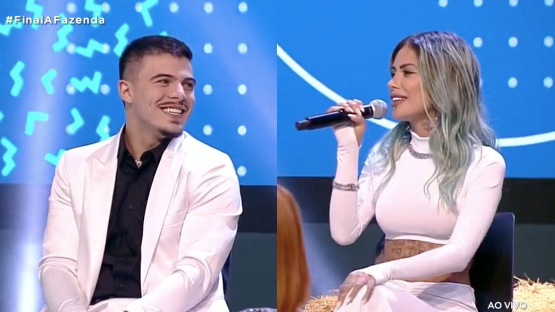 Thomaz Costa e Tati Zaqui em 'A Fazenda 14' (Reprodução/Record TV)