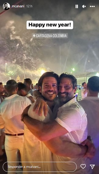 Marco Pigossi e o namorado Marco Calvani - (Crédito: Reprodução/Instagram)