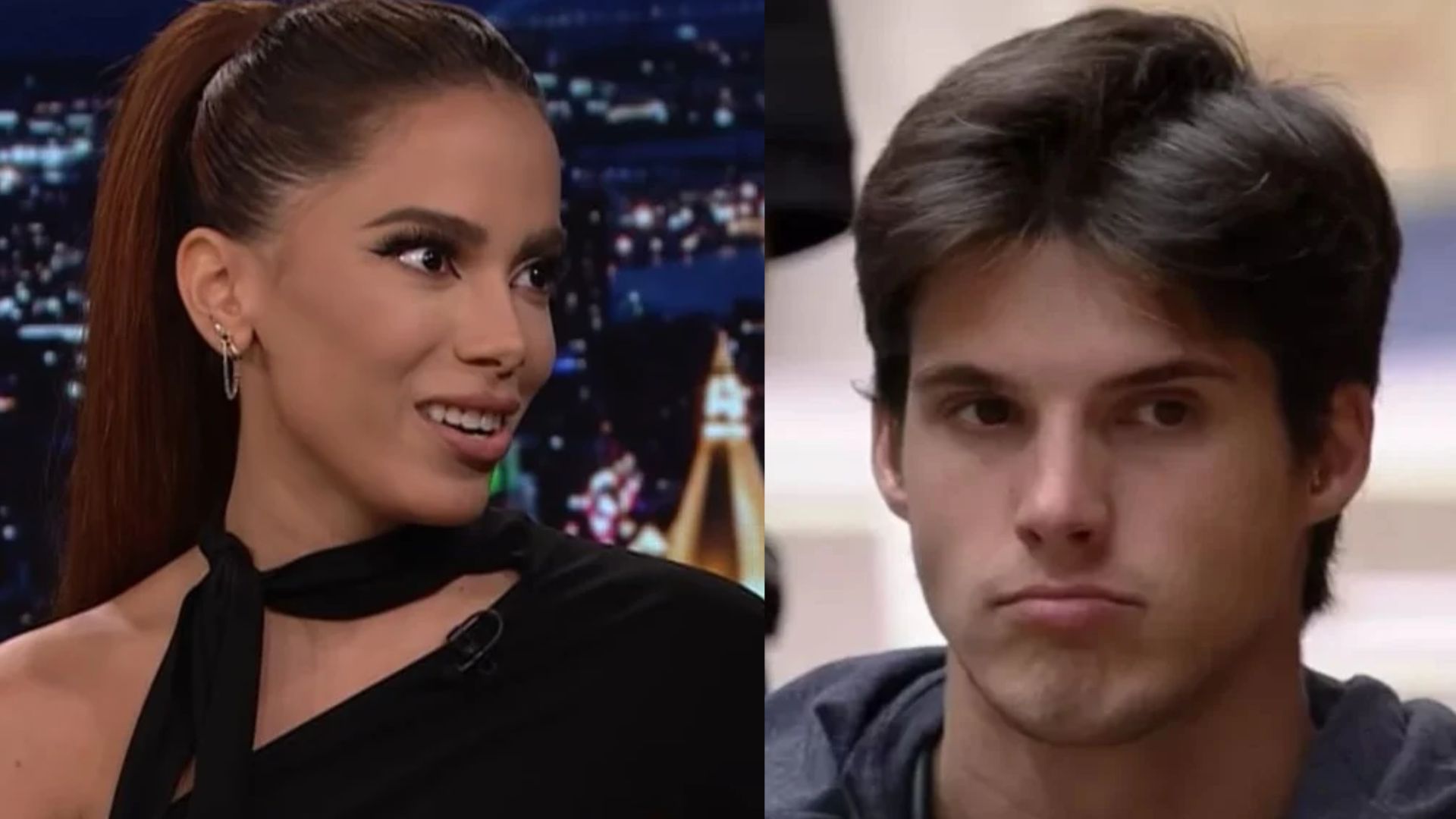 Anitta e Gabriel Fop. (Reprodução/TV Globo)