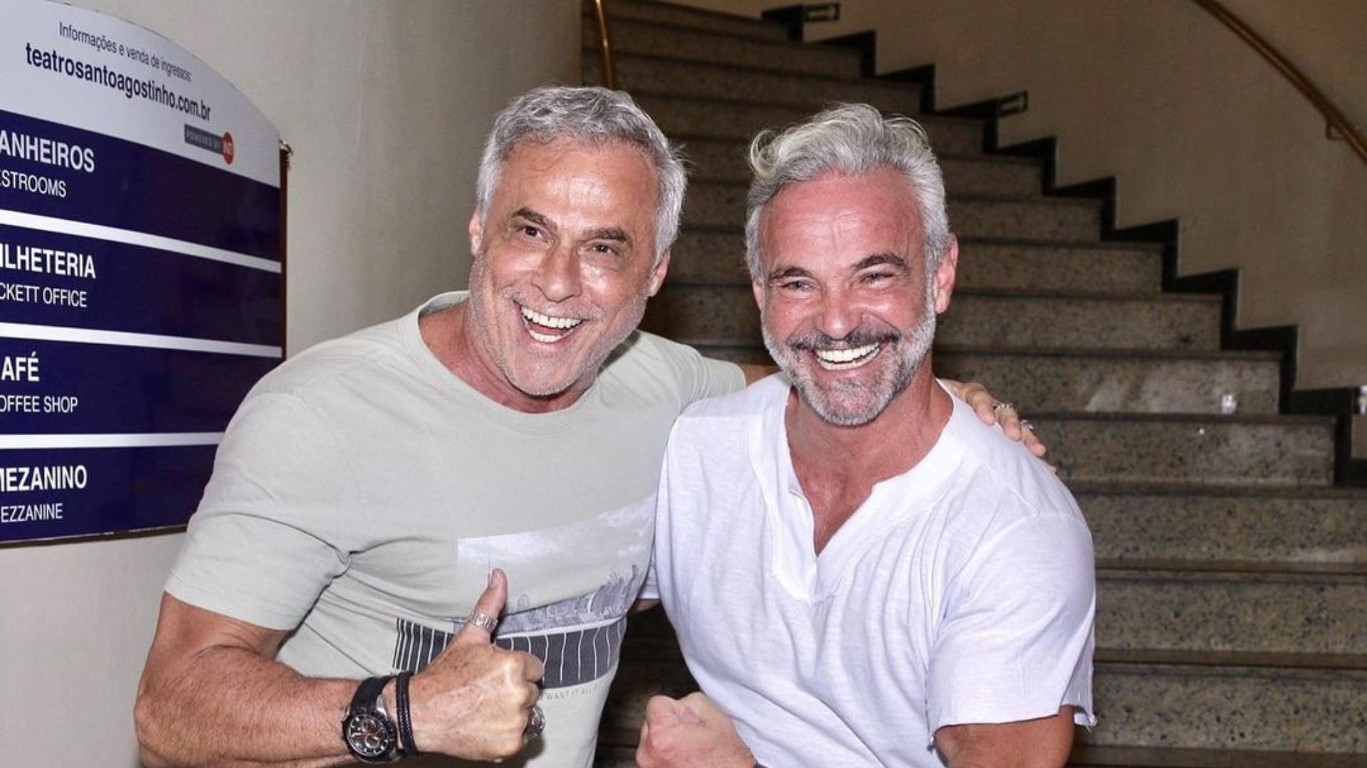 Oscar Magrini e Mateus Carrieri Reprodução/Instagram