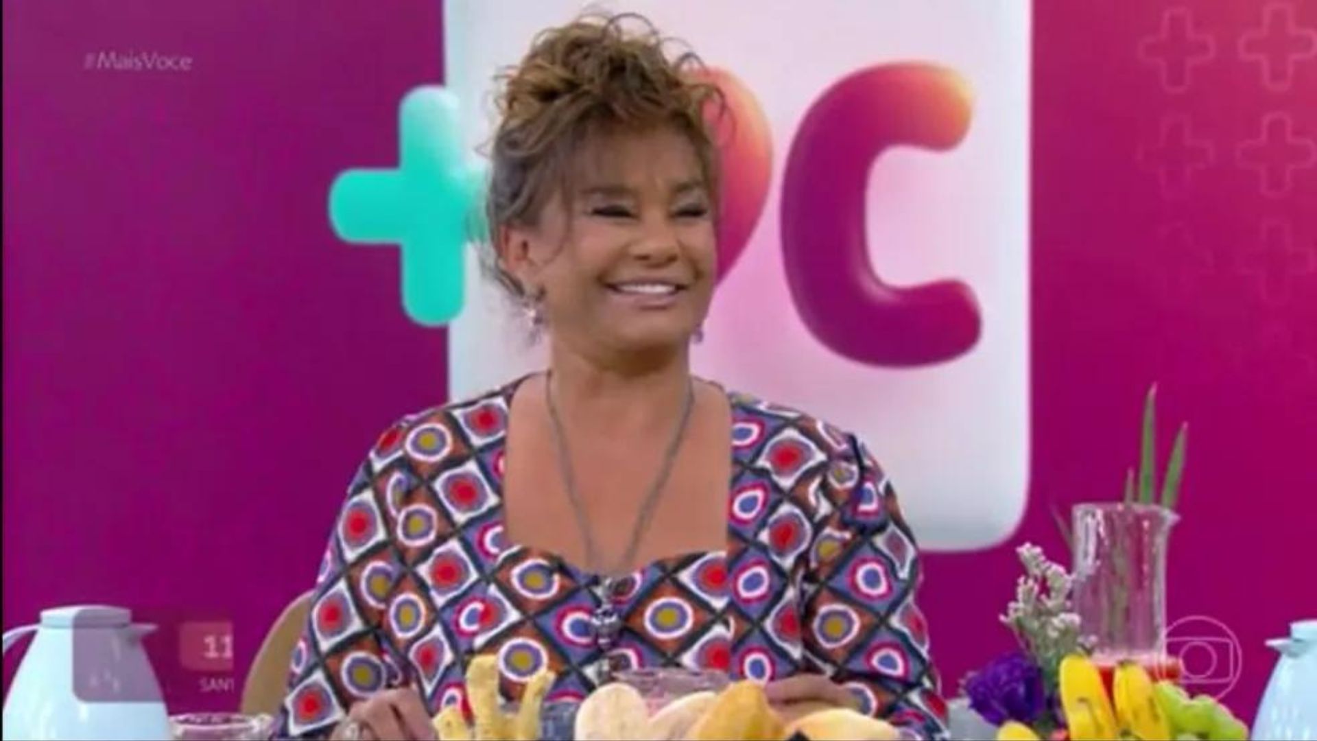 Solange Couto no 'Mais Você'. Reprodução/TV Globo