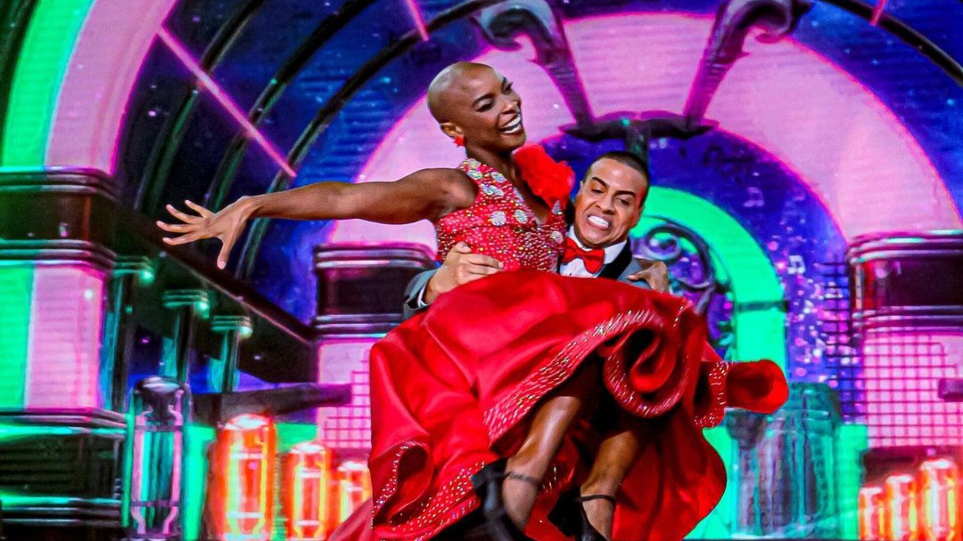 Thiago Oliveira e Hadassa na 'Dança dos Famosos'