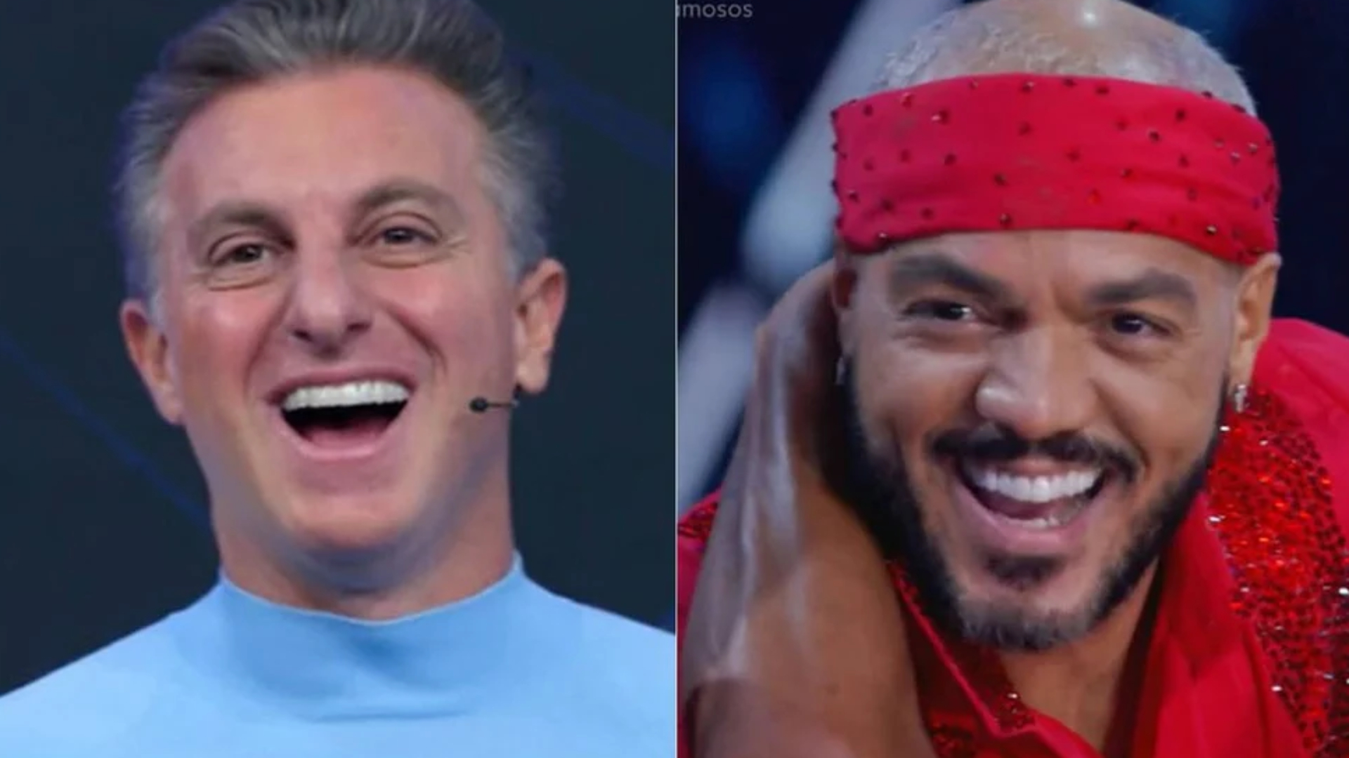 Luciano Huck e Belo - Crédito: Reprodução/ TV Globo